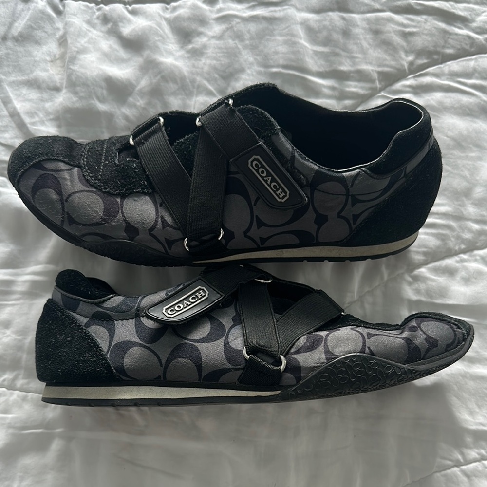 Coach Black and Gray Slip-On Sneakers - Picture 2 of 5